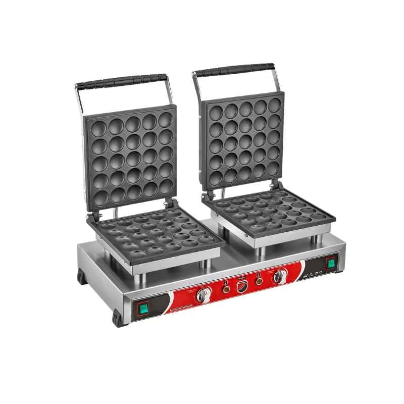 Işıkgaz Silverinox B12 Elektrikli Çiftli Yuvarlak Kapaklı Bubble Waffle Makinesi